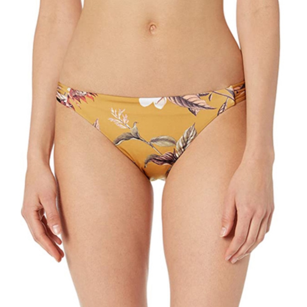 BCBGMAXAZRIA Gold desert flower bikini bottom. Size 8. NWT